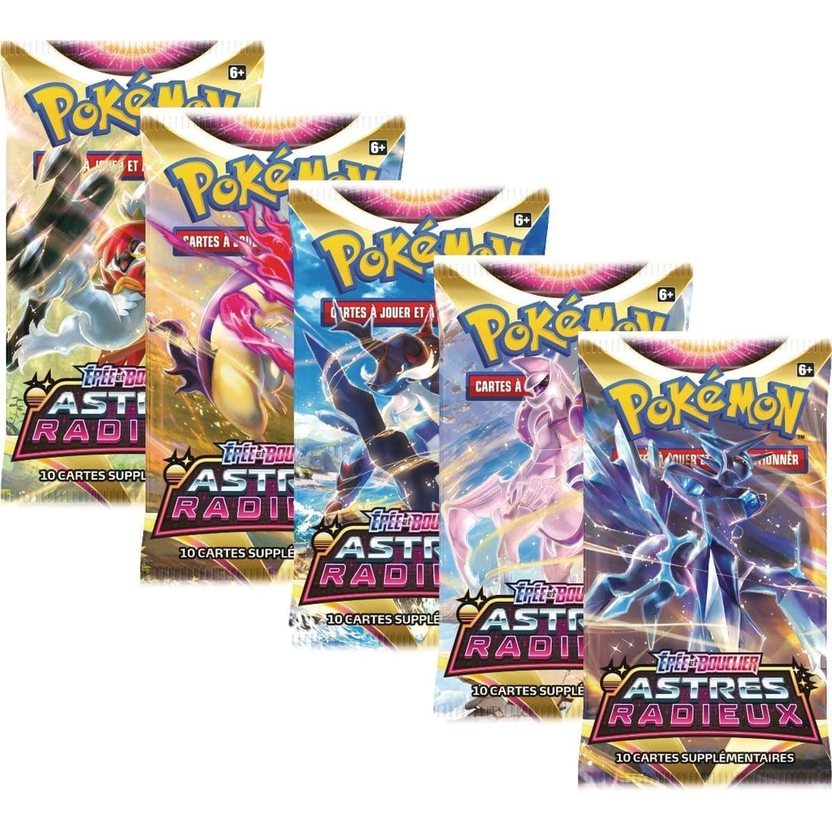 Lot de 10 Boosters Pokémon – Épée et Bouclier : Astres Radieux (FR) Card Master Tcg
