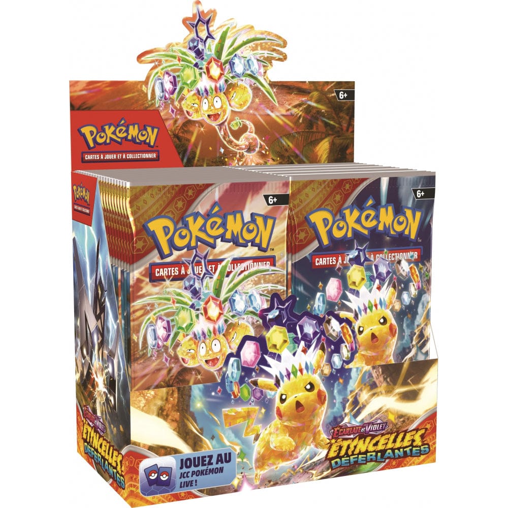 🌊 Display 36 Boosters JCC Pokémon : Écarlate et Violet – Étincelles Déferlantes (EV08) ⚡ Card Master Tcg