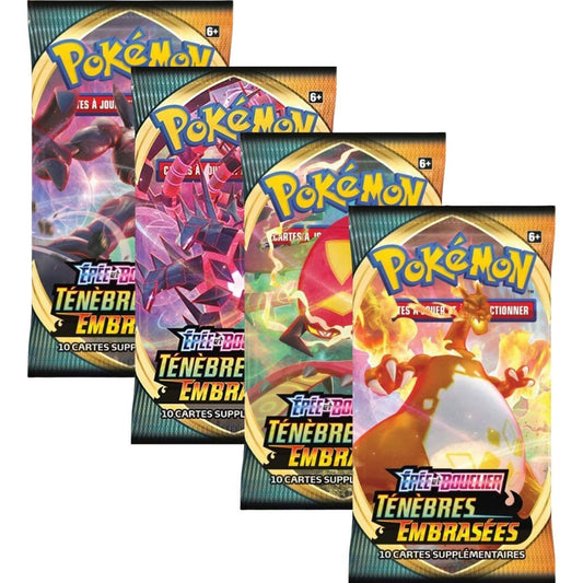 Lot de 10 Boosters Pokémon – Épée et Bouclier : Ténèbres Embrasées (FR) Card Master Tcg